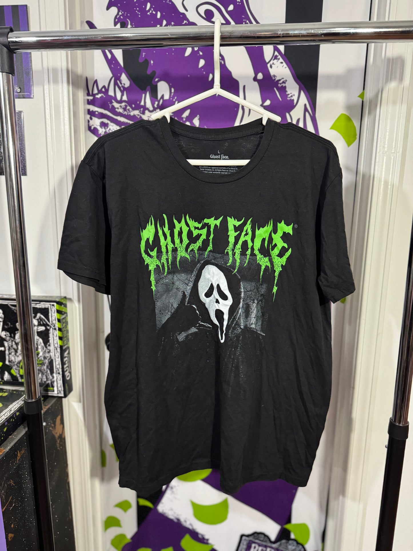 GREEN GHOSTFACE TEE (SIZE: L)